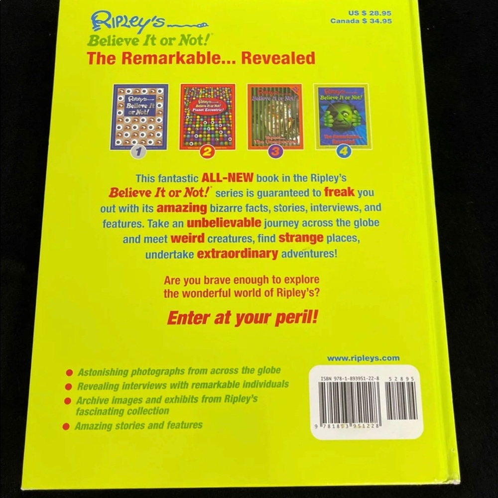 Ripley’s “Believe It or Not” Hardback Book - Picture 4 of 4